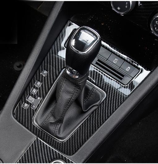 AL カーボンファイバー パターン 適用: シュコダ オクタヴィア 2015-2019 オクタヴィア ワゴン 2017-2019 インテリア 装飾 ギア ガラス スイッチ AL-PP-6699_1