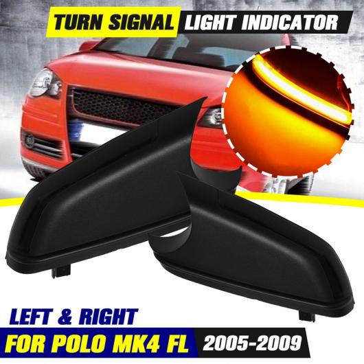 AL バックミラー ミラー インジケーター 適用: P-OLO MK4 FL 2005-2009 シュコダ オクタヴィア 2006-2010 LED ダイナミック ウインカー ライト AL-PP-7365
