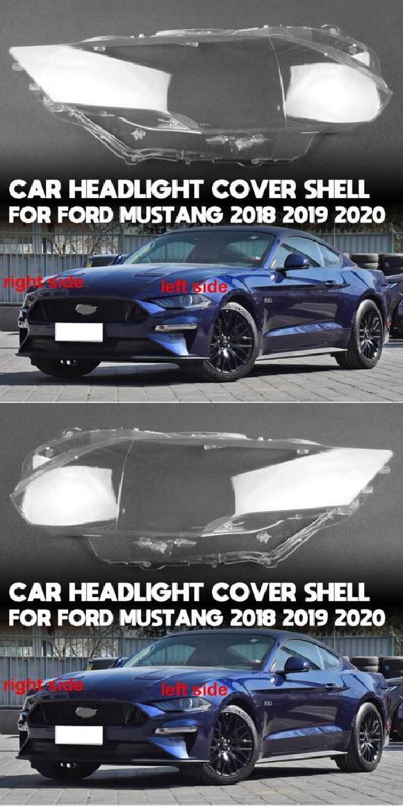 AL 1ピース ヘッドライト レンズ ヘッドライト カバー シェル 適用: フォード/FORD マスタング 2018 2019 2020 左・右 AL-PP-7645