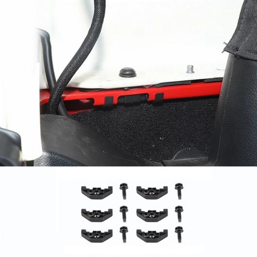 AL 6セット インテリア ルーフ スクリュー トップ スクリュー キット アクセサリー 適用: ジープ/JEEP ラングラー JK 2007 2008 2009 2010 ブラック AL-PP-7647_2