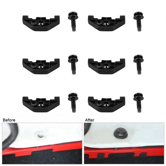 AL 6セット インテリア ルーフ スクリュー トップ スクリュー キット アクセサリー 適用: ジープ/JEEP ラングラー JK 2007 2008 2009 2010 ブラック AL-PP-7647_3