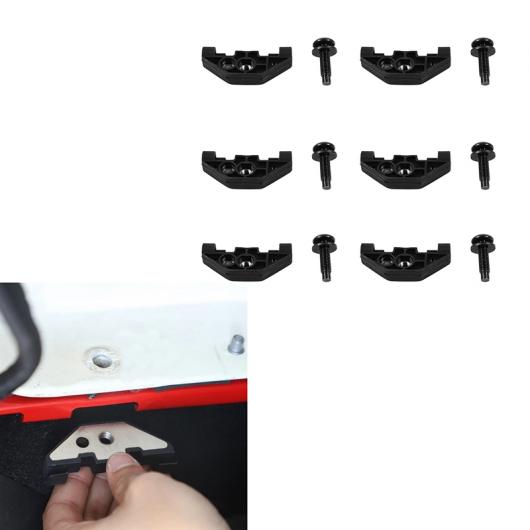 AL 6セット インテリア ルーフ スクリュー トップ スクリュー キット アクセサリー 適用: ジープ/JEEP ラングラー JK 2007 2008 2009 2010 ブラック AL-PP-7647_4