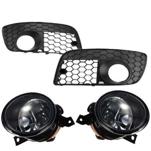 AL フロント バンパー フォグライト カバー ハニカム メッシュ グリル フォグランプ 適用: ジェッタ MK5 GLI 2006-2009 AL-PP-7657