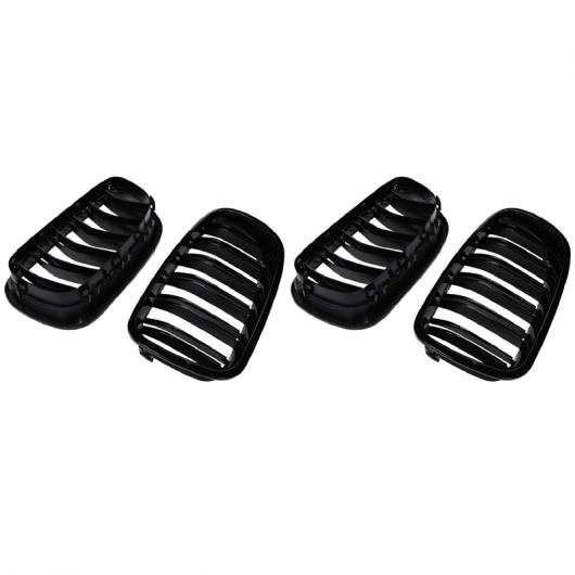 AL 2ピース グリル 光沢ブラック スポーツ 適用: BMW F10 F18 F02 F11 M5 10-15 デュアル スラット AL-PP-8586