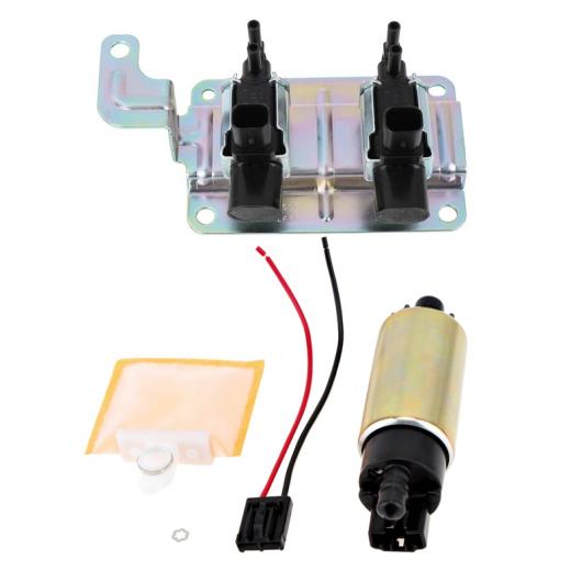 AL 1セット 120L/H 電動 ガソリン フューエル ポンプ ストレーナー インストール キット＆1ピース インテークマニホールド バキューム ソレノイド AL-PP-9065