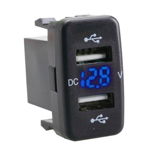 AL チャージャー ソケット デュアル USB ポート 充電 ボルト ディスプレイ アダプタ 適用: トヨタ ブルー オート 自動車 アームレスト カバー AL-PP-9131_3