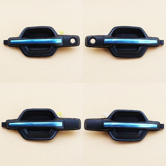 アウトサイド エクステリア ドア ハンドル ブラック＆クローム フロント リア 左 右 適用: 三菱 パジェロ モンテロ MK3 2000-2006 フロント 左側〜リア 右側 AL-QQ-2882 ALの通販は 15,128円