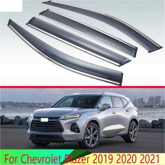 適用: シボレー/CHEVROLET ブレイザー 2019 2020 2021 プラスチック エクステリア バイザー 吹き出し口 シェード ウインドウ サン レイン ガード デフレクター 4ピース AL-QQ-3213 AL