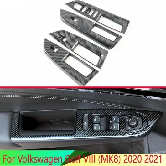 適用: フォルクスワーゲン/VOLKSWAGEN ゴルフ VIII MK8 2020 2021 カーボンファイバー調 ドア ウインドウ アームレスト カバー スイッチ パネル トリム モールディング ガーニッシュ AL-QQ-3278 AL 10,287円