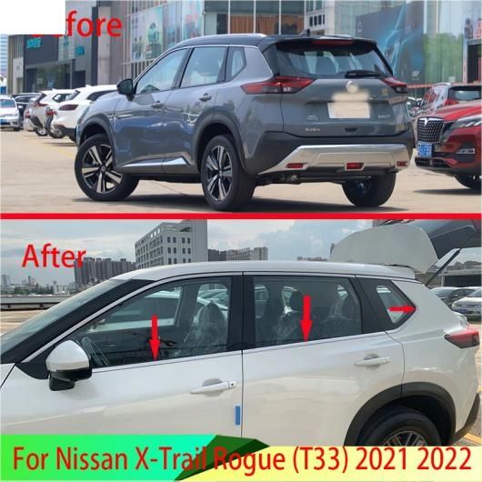 適用: 日産 X-トレイル ローグ T33 2021 2022 ボディ スタイリング スティック ステンレス スチール ウインドウ ガーニッシュ ウインドウ ストリップ トリム AL-QQ-3401 AL