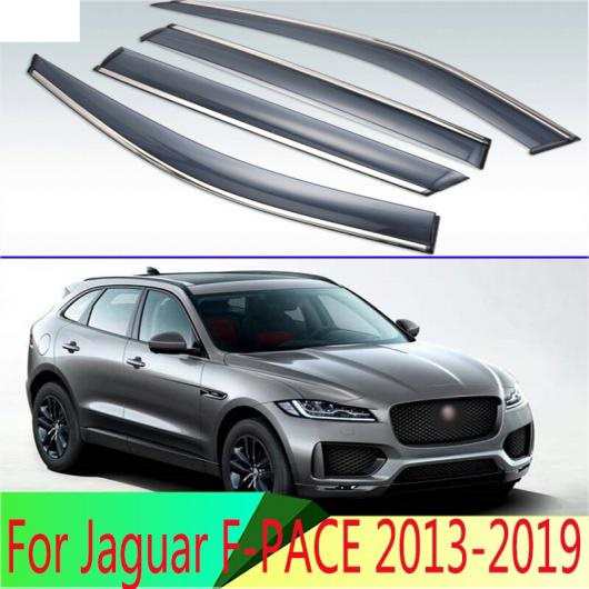 適用: ジャガー/JAGUAR F-ペース 2013-2019 プラスチック エクステリア バイザー 吹き出し口 シェード ウインドウ サン レイン ガード デ