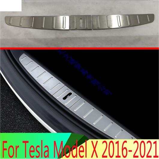 適用: テスラ/TESLA モデル X 2016-2021 ステンレス スチール リア トランク スカッフ プレート ドア シル カバー モールディング ガーニッシュ AL-QQ-3753 ALの通販は 24,690円