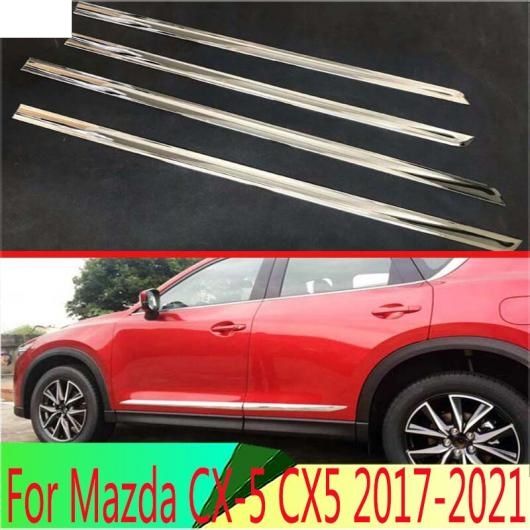 適用: マツダ CX-5 CX5 2017-2021 ABS クローム サイド ドア ライン ガーニッシュ ボディ トリム アクセント モールディング カバー ベゼル スタイリング プロテクター AL-QQ-3796 AL