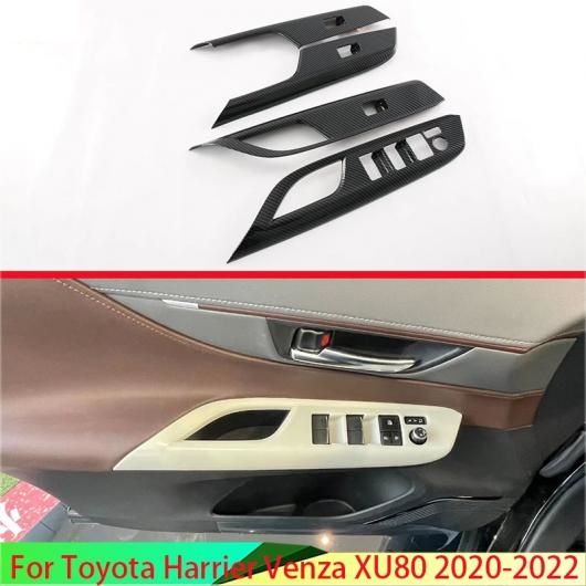 適用: トヨタ ハリアー ヴェンザ XU80 2020-2022 カーボンファイバー調 ドア ウインドウ アームレスト カバー スイッチ パネル トリム モールディング ガーニッシュ AL-QQ-3879 ALの通販は 15,660円