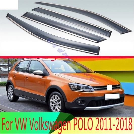 適用: VW フォルクスワーゲン/VOLKSWAGEN ポロ 2011-2018 プラスチック エクステリア バイザー 吹き出し口 シェード ウインドウ サン レイン ガード デフレクター 4ピース AL-QQ-3906 AL 15,520円