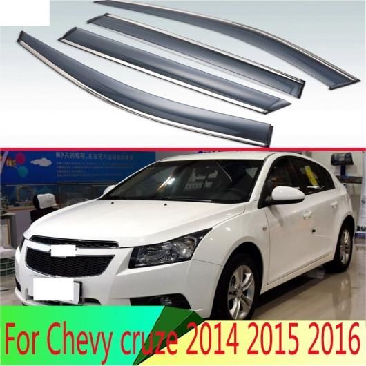 適用: シボレー/CHEVROLET クルーズ 2014 2015 2016 プラスチック エクステリア バイザー 吹き出し口 シェード ウインドウ サン レイン ガード デフレクター 4ピース AL-QQ-3908 AL