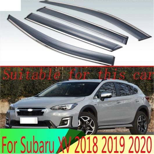 適用: スバル XV 2018 2019 2020 プラスチック エクステリア バイザー 吹き出し口 シェード ウインドウ サン レイン ガード デフレクター 4ピース AL-QQ-3930 AL