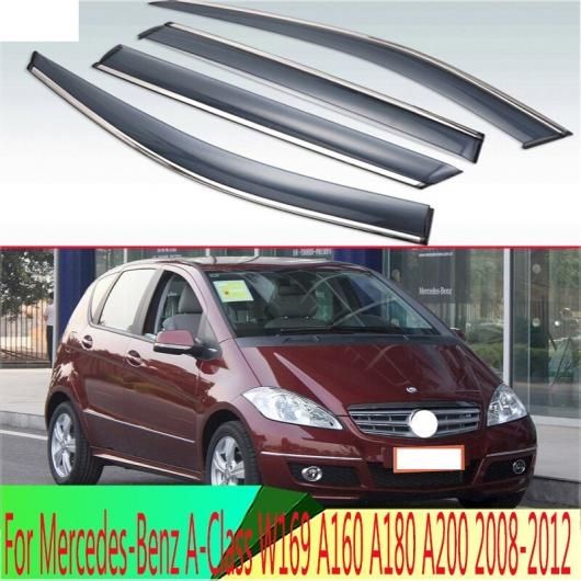 適用: メルセデス・ベンツ A-クラス W169 A160 A180 A200 2008-2012 プラスチック エクステリア バイザー 吹き出し口 シェード ウインドウ サン レイン ガード デフレクター 4ピース AL-QQ-3964 ALの通販は