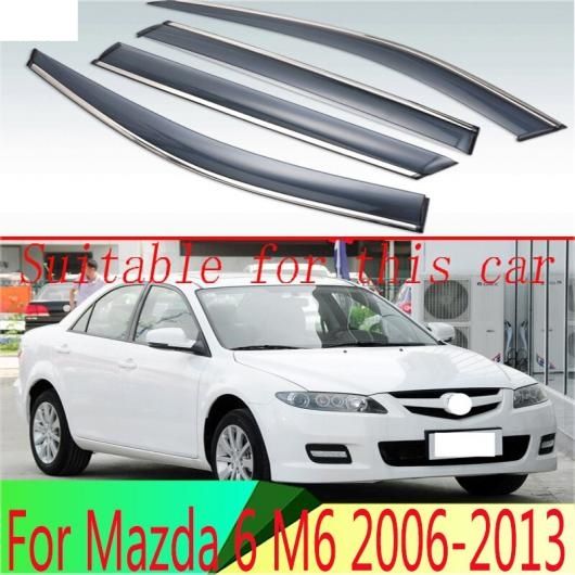 適用: MAZDA6 M6 2006-2013 プラスチック エクステリア バイザー 吹き出し口 シェード ウインドウ サン レイン ガード デフレクター 4ピース AL-QQ-3986 ALの通販は 24,480円