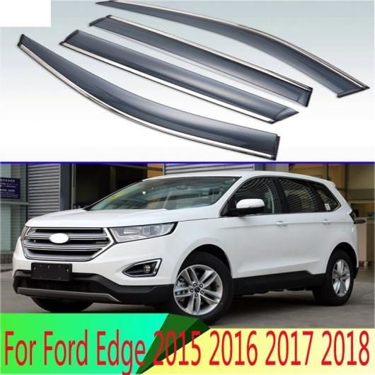 適用: フォード/FORD エッジ 2015 2016 2017 2018 プラスチック エクステリア バイザー 吹き出し口 シェード ウインドウ サン レイン ガード デフレクター 4ピース AL-QQ-4123 AL
