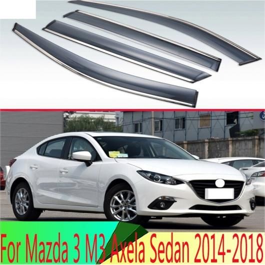 適用: MAZDA3 M3 アクセラ セダン 2014 2015 2016 2017 2018 プラスチック エクステリア バイザー 吹き出し口 シェード ウインドウ サン レイン ガード デフレクター AL-QQ-4203 AL