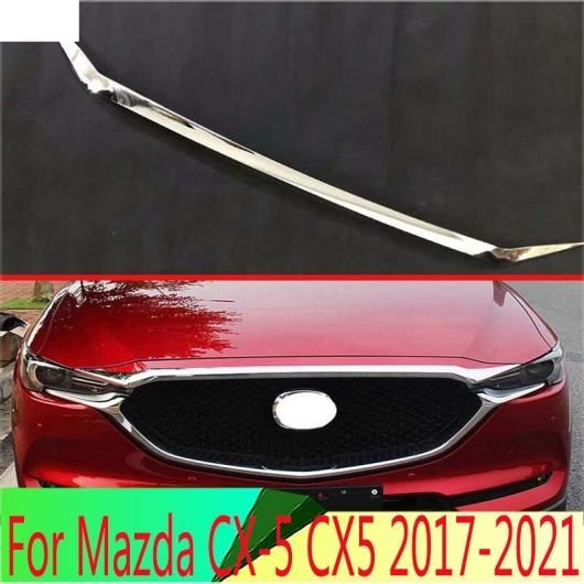 適用: マツダ CX-5 CX5 2017-2021 ABS クローム フロント フード ボンネット グリル グリル バンパー リップ メッシュ トリム カバー AL-QQ-4276 AL