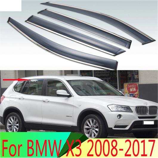 適用: BMW X3 2008-2017 プラスチック エクステリア バイザー 吹き出し口 シェード ウインドウ サン レイン ガード デフレクター 4ピースの通販は 26,285円