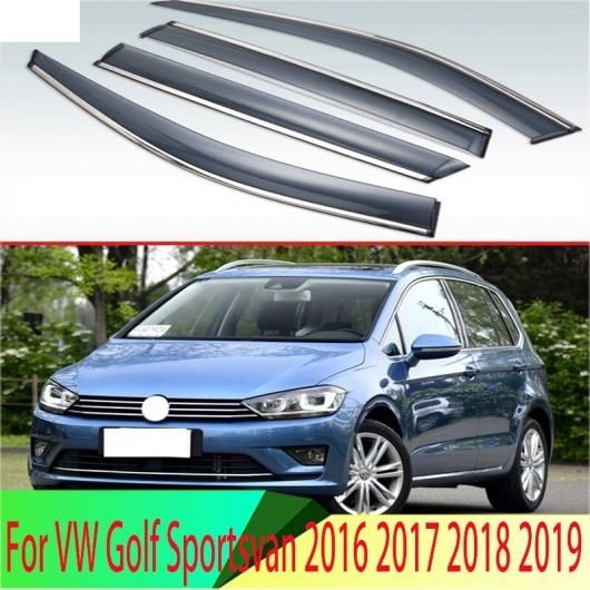 適用: VW ゴルフ SPORTSVAN 2016 2017 2018 2019 プラスチック エクステリア バイザー 吹き出し口 シェード ウインドウ サン レイン ガード デフレクター 4ピース AL-QQ-4374 AL