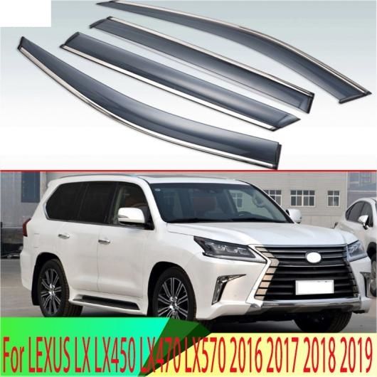 適用: レクサス LX LX450 LX470 LX570 2016 2017 2018 2019 プラスチック エクステリア バイザー 吹き出し口 シェード ウインドウ サン レイン ガード デフレクター 4ピース AL-QQ-4469 AL
