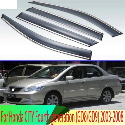 適用: ホンダ シティ 4代目 GD8/GD9 2003-2008 セダン プラスチック エクステリア バイザー 吹き出し口 シェード ウインドウ サン レイン ガード AL-QQ-4477 AL