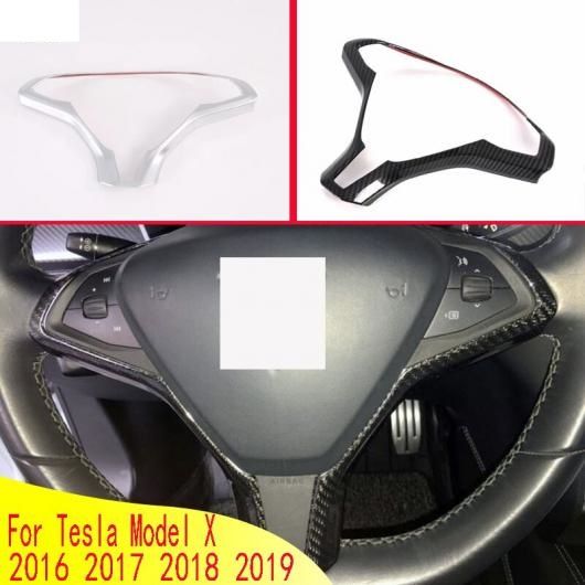 適用: テスラ/TESLA モデル X 2016 2017 2018 2019 ABS クローム ステアリング ホイール パネル カバー ベゼル トリム バッジ モールディング AL-QQ-4765 AL