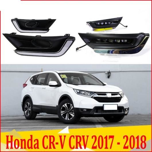 2ピース 適用: ホンダ CR-V CRV 2017 2018 2019 LED デイタイム ランニング ライト DRL フォグランプ ホール イエロー ウインカー ランプ AL-QQ-4934 AL