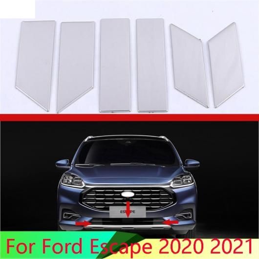 適用: フォード/FORD エスケープ クーガ 2020 2021 ステンレス スチール フロント センター メッシュ グリル グリル カバー ラジエーター ストリップ トリム 装飾 AL-QQ-5055 AL