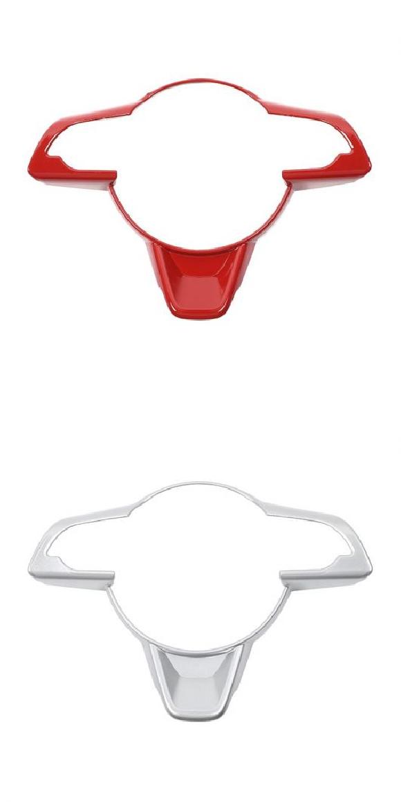 インテリア アクセサリー 適用: スズキ ジムニー ステアリング ホイール パネル 装飾 カバー ステッカー スズキ ジムニー 2019 2020 レッド・シルバー AL-RR-2190 AL