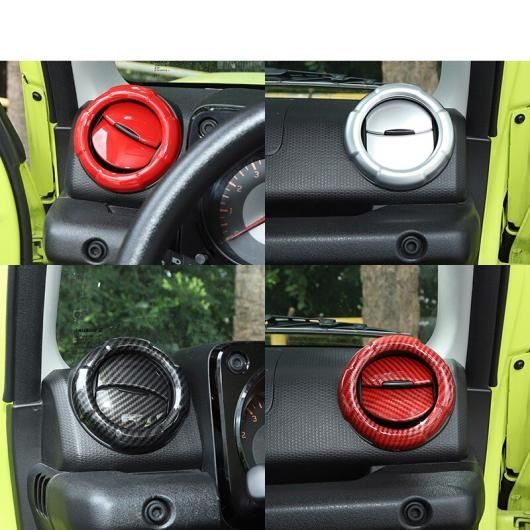 インテリア アクセサリー 適用: ジムニー ダッシュボード エアコン 通気口 吹き出し口 トリム カバー ステッカー スズキ レッド カーボン 2ピース〜ブラック カーボン 4ピース AL-RR-2222 AL_2