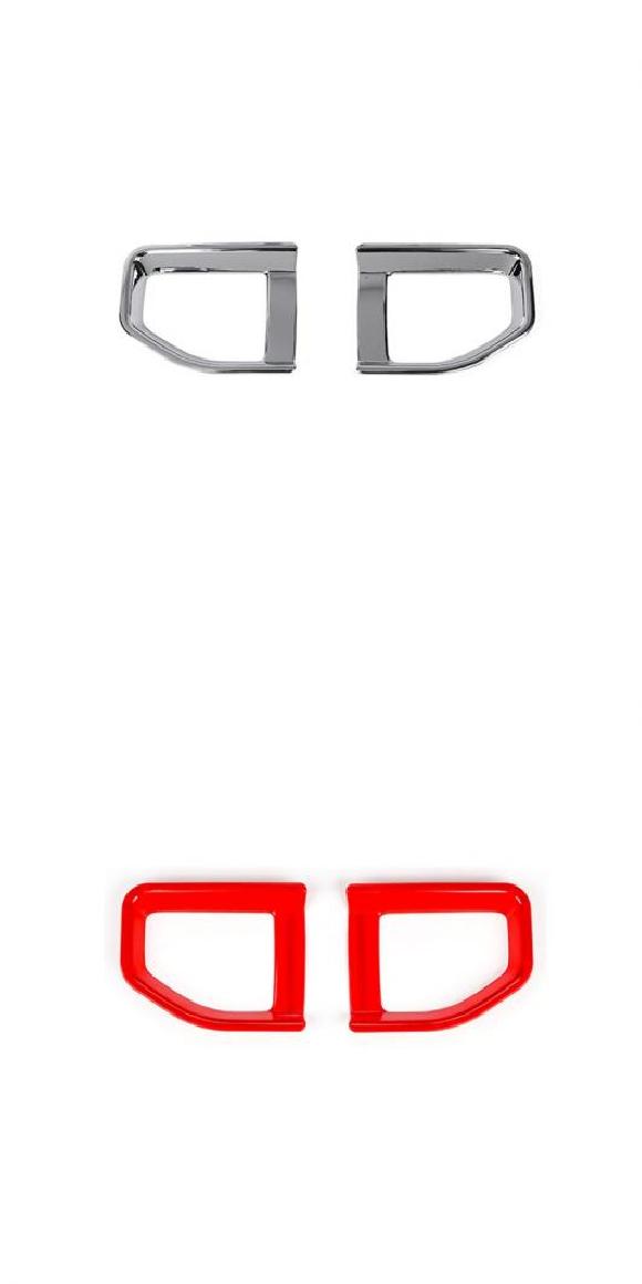 エクステリア アクセサリー 適用: ジープ/JEEP ラングラー JL リア バンパー フォグライト ランプ インテリア カバー ジープ/JEEP ラングラー JL 2018 B クローム・B レッド AL-RR-2233 AL
