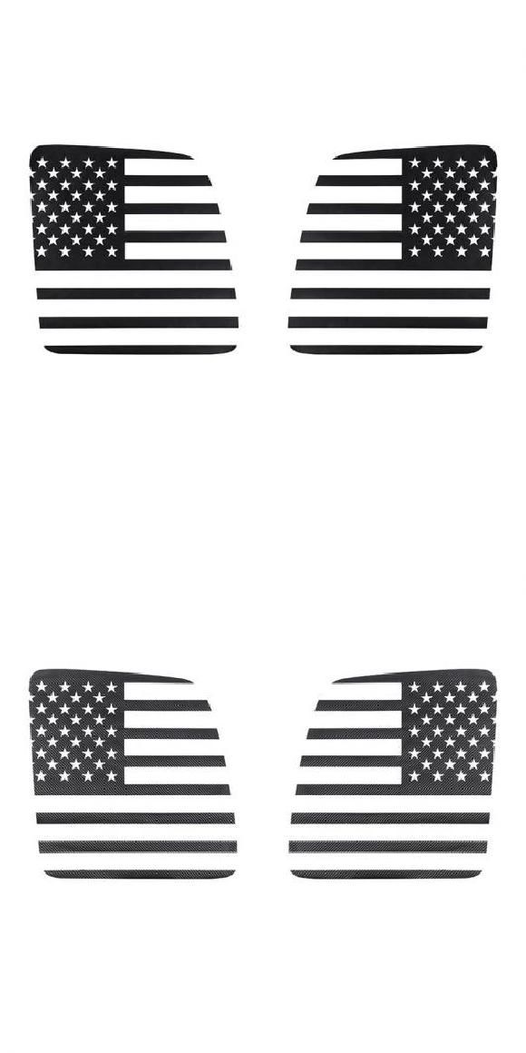 リア ウインドウ 装飾 ステッカー USA 旗 デカール エクステリア アクセサリー 適用: ジープ/JEEP リバティ 1999-2007 ブラック・カーボン調 AL-RR-2323 ALの通販は 11,870円
