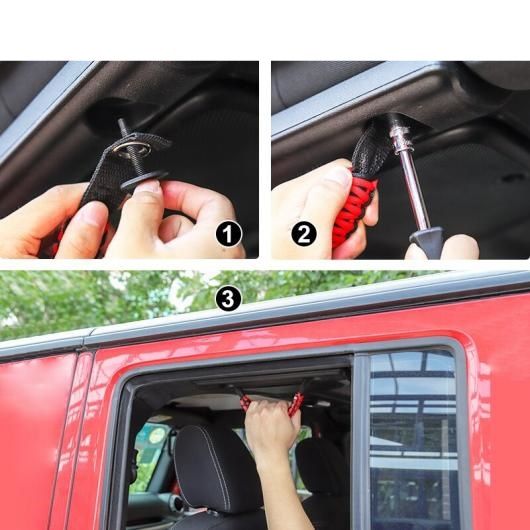 インテリア アクセサリー 適用: ジープ/JEEP ラングラー JK 2007-2017 トップ ハンドル ホール シート ヘッドレスト グリップ ハンドル ピンク 2ピース〜イエロー 2ピース AL-RR-2326 AL_2