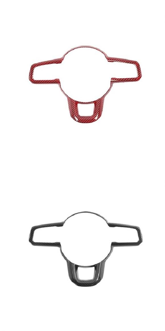ステアリング ホイール 装飾 パネル カバー ステッカー アクセサリー 適用: ジープ/JEEP ラングラー JL グラディエーター JT 2018 2019 2020 2021 レッドカーボン・カーボン調 AL-RR-2398 AL