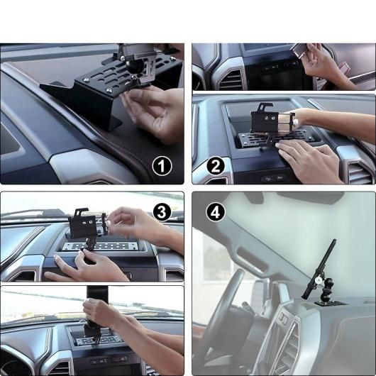 ABS ブラック センター コンソール GPS スタンド 電話 ホルダー ブラケット ストレージ ボックス アクセサリー 適用: ジープ/JEEP タイプA AL-RR-2524 AL