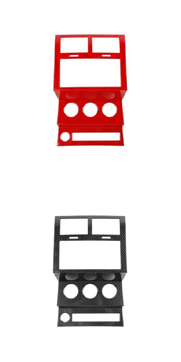 センター コンソール 装飾 カバー ステッカー 適用: ダッジ/DODGE ナイトロ 2007 2008 2009 2010 2011 2012 ABS カーボンファイバー調 アクセサリー レッド・カーボン調 AL-RR-2457 ALの通販は 15,188円