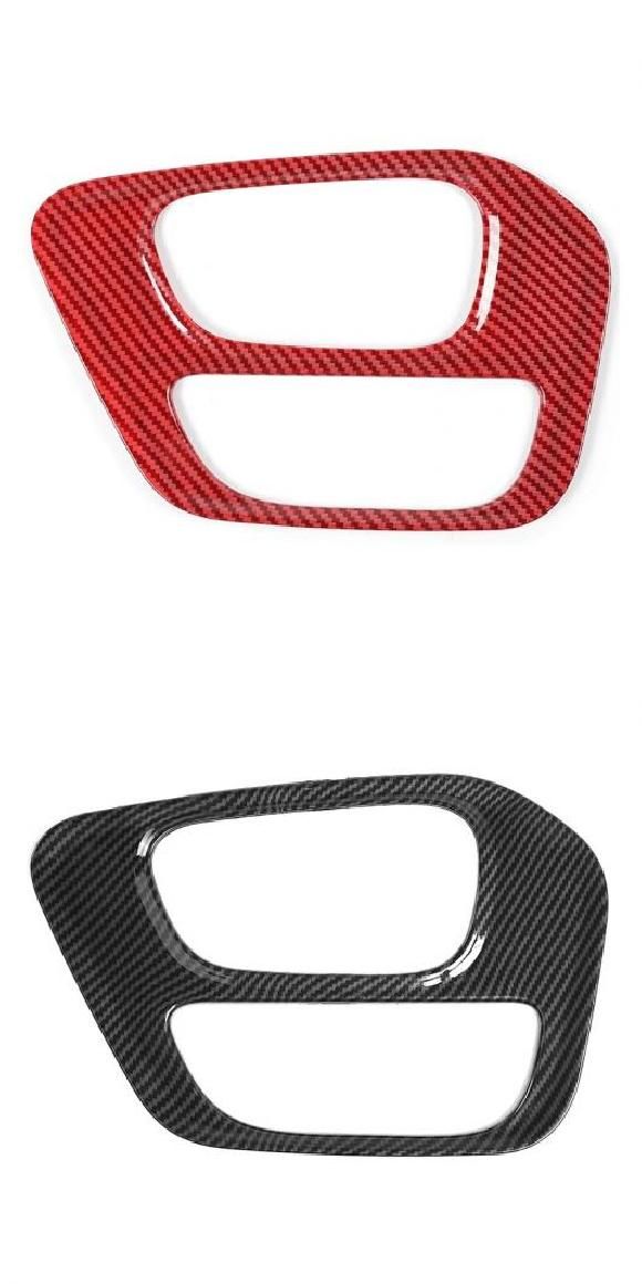ABS カーボンファイバー調 センター コンソール ギア シフト パネル 装飾 カバー 適用: ダッジ/DODGE チャレンジャー A レッド カーボンファイバー・A カーボンファイバー AL-RR-2547 AL