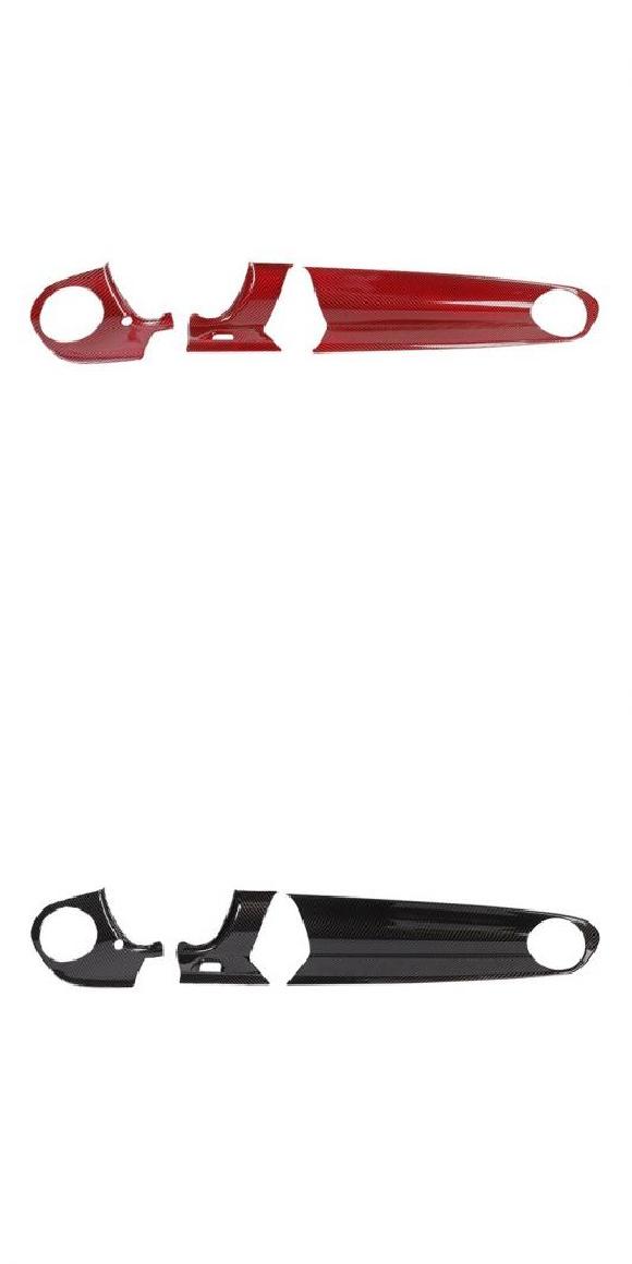 ABS カーボンファイバー ダッシュボード パネル カバー トリム 適用