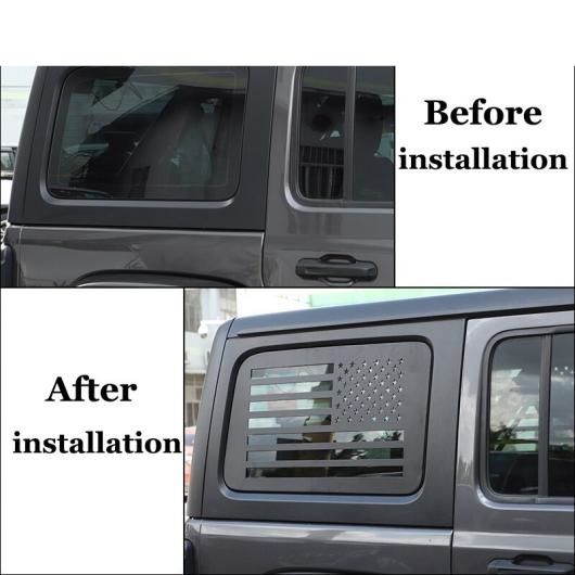 スタイリング モールディング リア ドア ウインドウ ガラス 装飾 パネル カバー 適用: ジープ/JEEP ラングラー JL 2018 アップ アクセサリー 4ドア ブラック A AL-RR-2662 AL