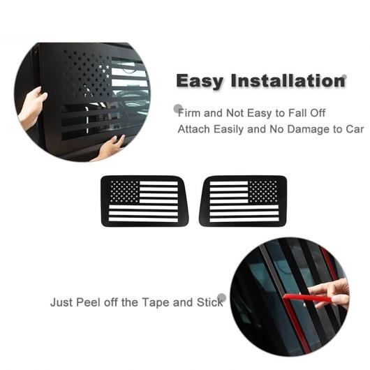 スタイリング モールディング リア ドア ウインドウ ガラス 装飾 パネル カバー 適用: ジープ/JEEP ラングラー JL 2018 アップ アクセサリー 4ドア ブラック A AL-RR-2662 AL