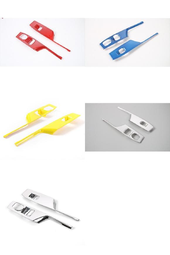 クローム ABS ウインドウ リフト スイッチ パネル カバー トリム 42×7.2cm 適用: フォード マスタング 2015 2016 2017 2018 2019 AL-FF-6590 AL 車用パーツ 7個&frasl;セット ABS クローム 車のドア ウィンドウ スイッチ