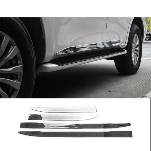 クローム サイド ドア ボディ モールディング 保護 ライナー ガーニッシュ カバー トリム 4ピース 適用: 日産 パトロール 2017 AL-RR-2720 AL