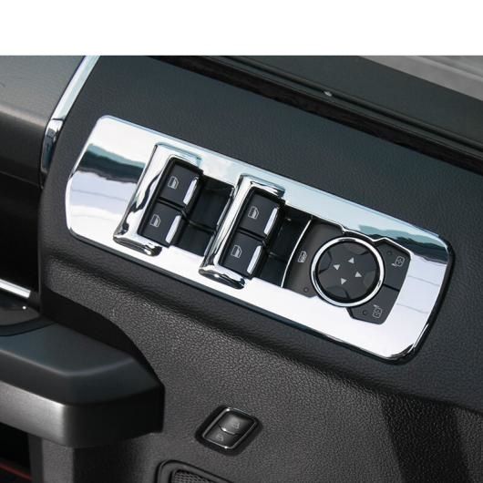 クローム ABS ウインドウ リフト スイッチ パネル カバー トリム 42×7.2cm 適用: フォード マスタング 2015 2016 2017 2018 2019 AL-FF-6590 AL 車用パーツ 7個&frasl;セット ABS クローム 車のドア ウィンドウ スイッチ
