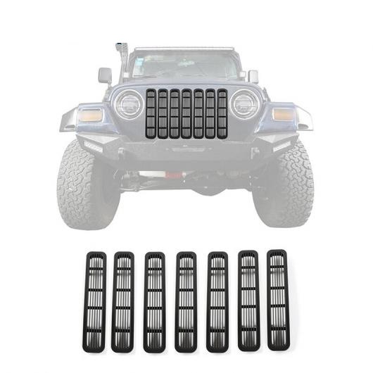 フロント グリル ブラック トリム カバー グリル 装飾 適用: ジープ/JEEP ラングラー TJ 1997-2006 AL-RR-2757 ALの通販は 17,101円
