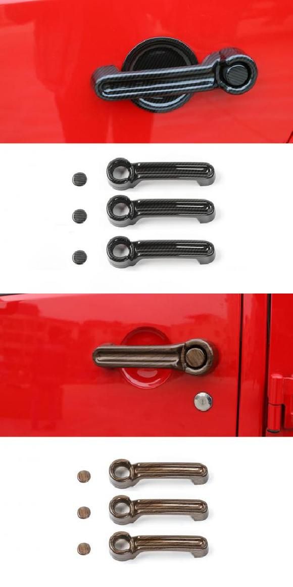 適用: ジープ/JEEP ラングラー エクステリア ドア ハンドル 装飾 カバー ジープ/JEEP ラングラー JK 2007-2017 2/4ドア スタイリング 2ドア カーボンファイバー調・2ドア 木目調 AL-RR-2807 ALの通販は 15,495円